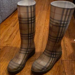 Burberry rain boots